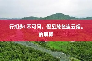 行扪步遶不可问，但见茂色连云烟。的解释