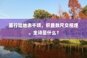暮行啮地赤千顷，积叠数尺交相埋。全诗是什么？