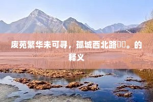 废苑繁华未可寻，孤城西北路嶔崟。的释义
