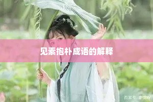见素抱朴成语的解释
