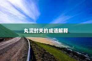 丸泥封关的成语解释