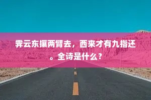 霁云东攘两臂去，西来才有九指还。全诗是什么？