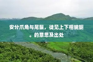 安分爪角与尾鬣，徒见上下相蜿蜒。的意思及出处