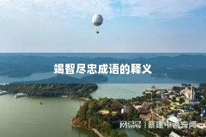 竭智尽忠成语的释义