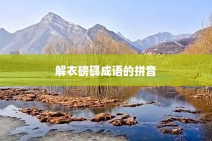 解衣磅礴成语的拼音