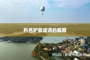 矜名妒能成语的解释