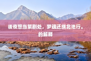 後夜想当繁剧处，梦魂还绕北池行。的解释