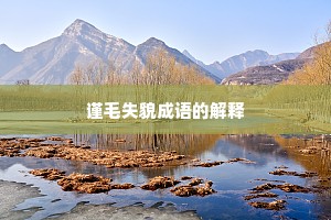 谨毛失貌成语的解释