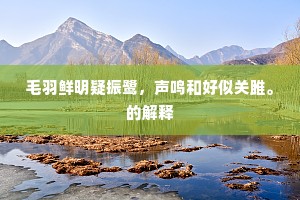 毛羽鲜明疑振鹭，声鸣和好似关雎。的解释