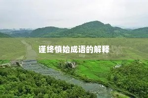 谨终慎始成语的解释