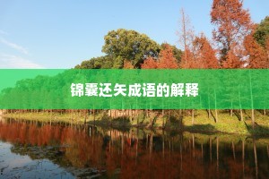 锦囊还矢成语的解释