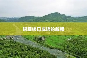 锦胸绣口成语的解释