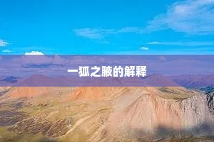 一狐之腋的解释