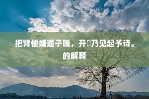 把臂便嫌逢子晚，开縢乃见起予诗。的解释