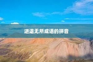 进退无所成语的拼音