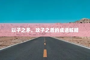 以子之矛，攻子之盾的成语解释