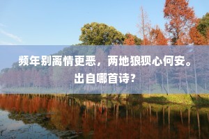 频年别离情更恶，两地狼狈心何安。出自哪首诗？