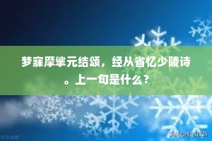 梦寐摩挲元结颂，经从省忆少陵诗。上一句是什么？