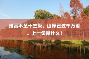 塔高不见十三级，山厚已过千万重。上一句是什么？