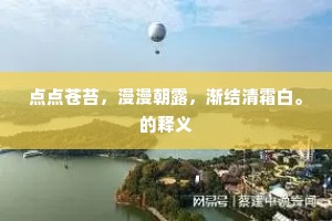 点点苍苔，漫漫朝露，渐结清霜白。的释义