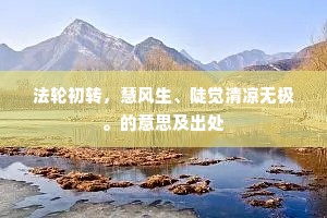 法轮初转，慧风生、陡觉清凉无极。的意思及出处