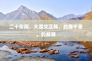 二十年间，大魔交正阵，约度千重。的解释