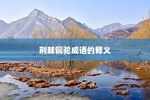 荆棘铜驼成语的释义