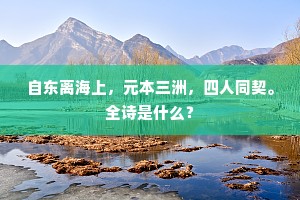 自东离海上，元本三洲，四人同契。全诗是什么？