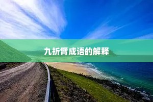 九折臂成语的解释